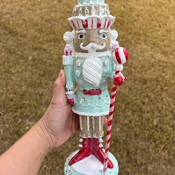 2 Pastel Standing Gingerbread Nutcrackers - Picture 2 of 8